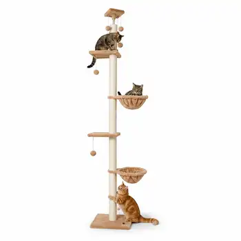 ÁRBOL AJUSTABLE PARA GATOS DE PISO A TECHO