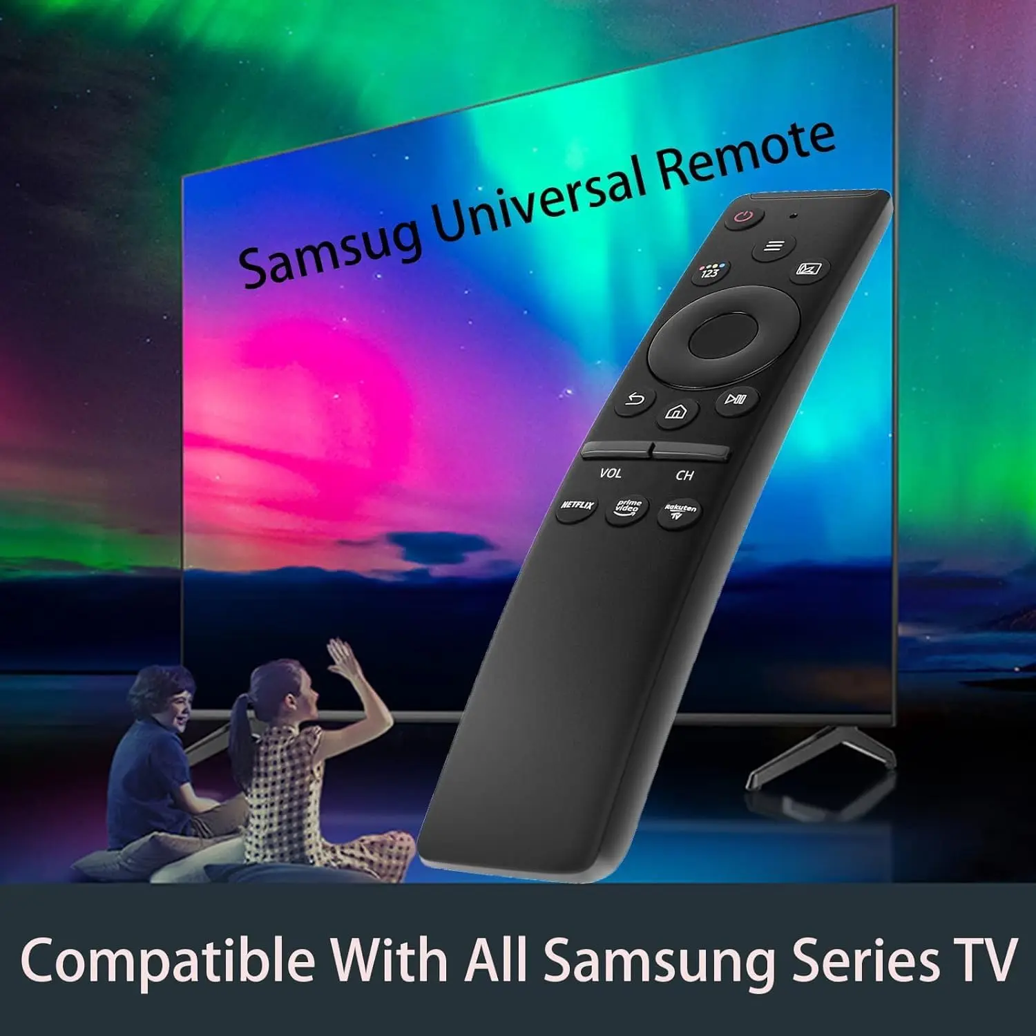 Advanced Universal remote Control for Samsung TV - Compatible with all Samsung Smart, LCD, LED, UHD, QLED, 4K HDR models-instant settings-remote Control