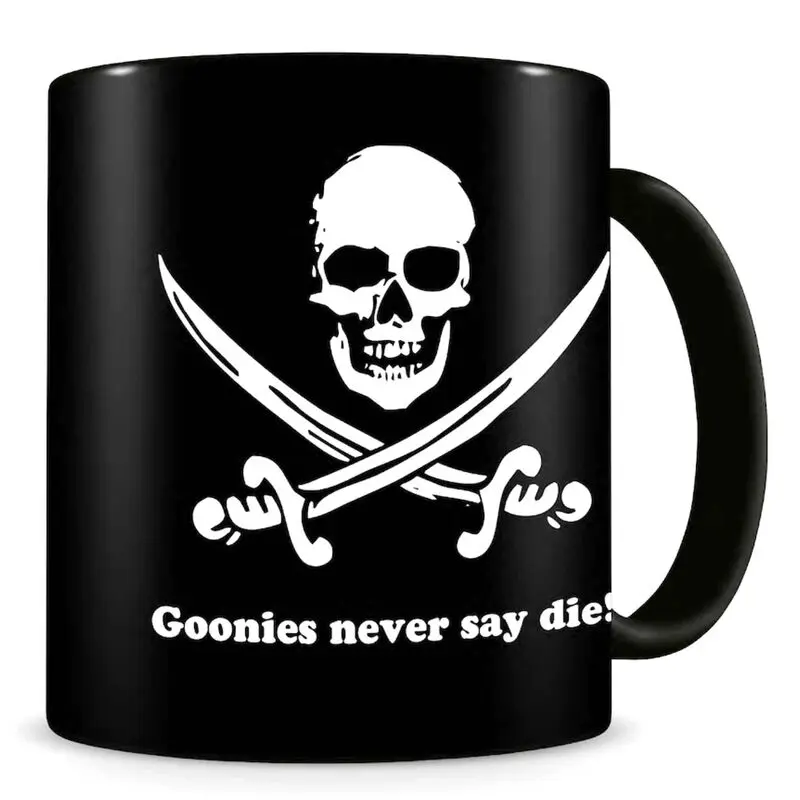 Warber bros - Taza Los Goonies, Blanca y Negra,  Taza cerámica 325 ml