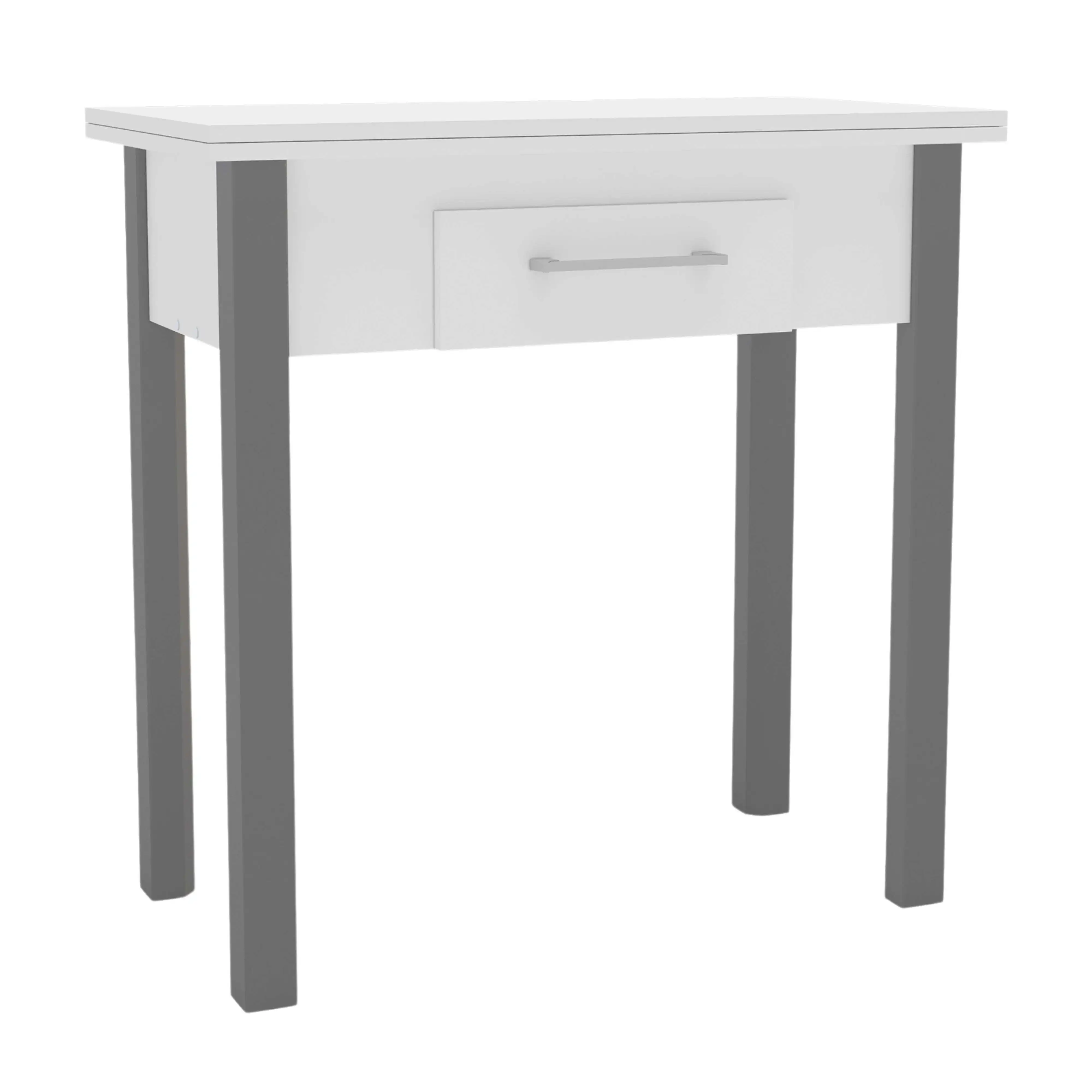 Miroytengo Mesa de Cocina Extensible Sendai en Color Blanco y Gris en Varias Medidas