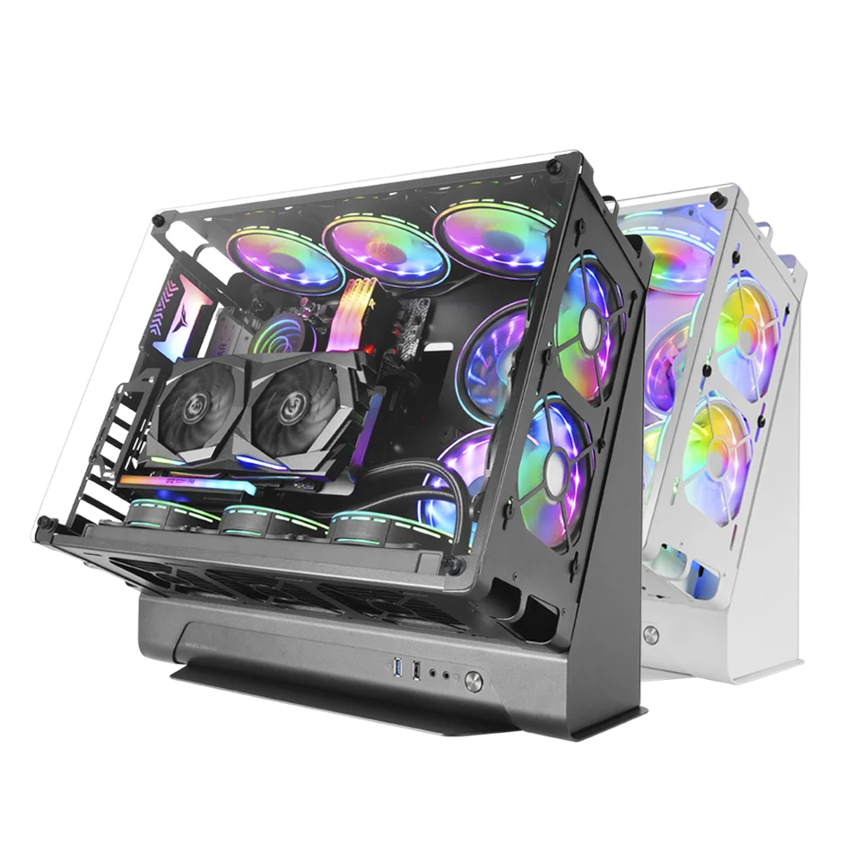 Mars Gaming MCB, Caja PC Gaming Custom ATX XL, Edición Custom Premium, Hasta 10 Ventiladores, Soporte Total Refrigeración Líquida, Estructura Modular Doble Cámara, Torre PC Negro o Blanco