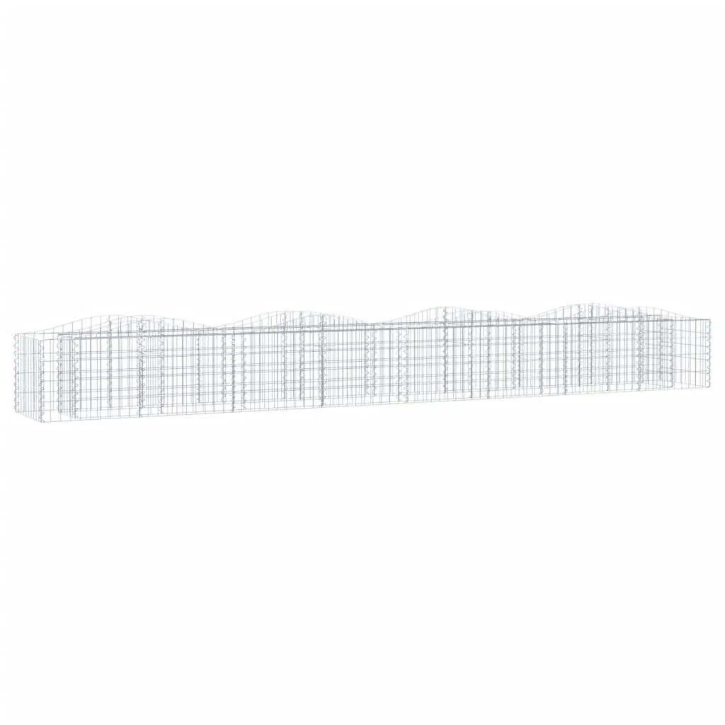 Arriate de gaviones forma arco hierro galvanizado 400x50x50 cm Maceta de exterior apta para verduras, flores, hierbas y fresas. Ideal para el patio o el balcón. Planta resistente. Macetas para el