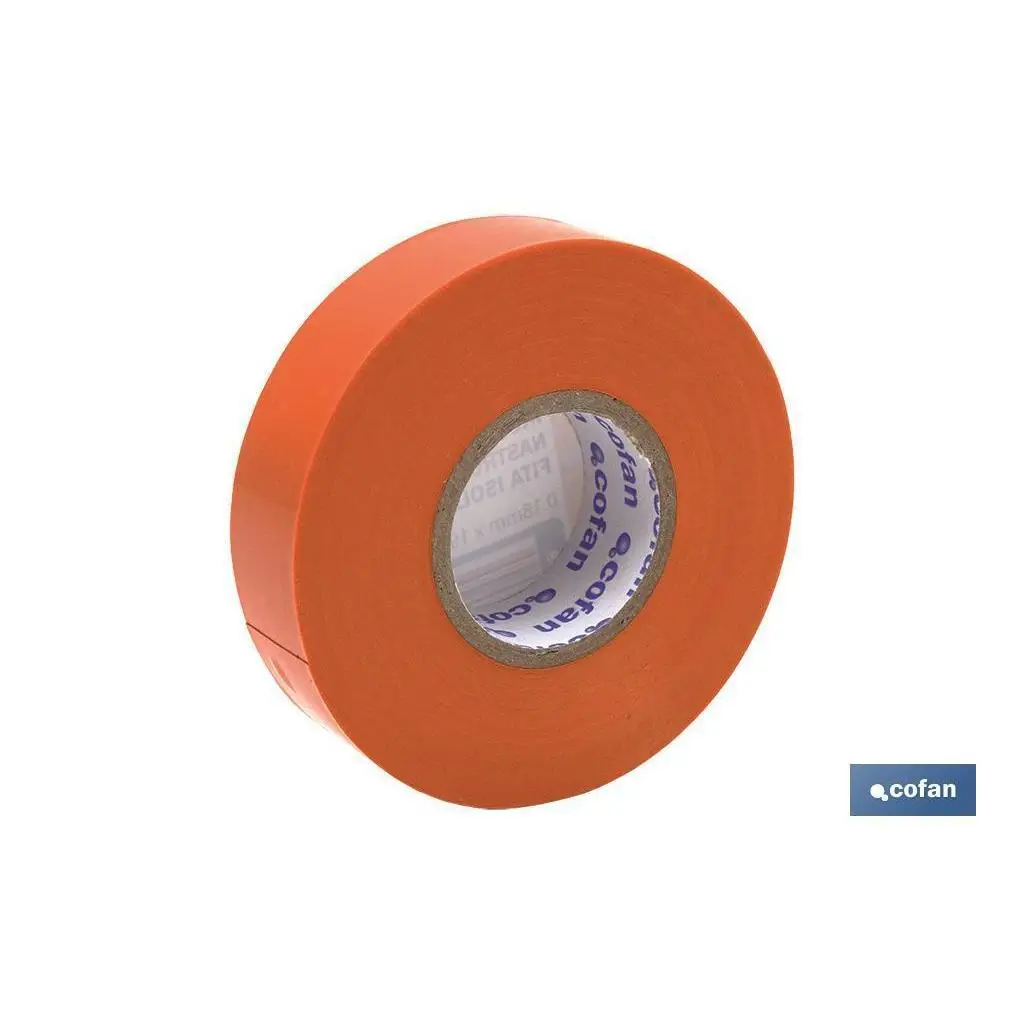 Electrical tape 180 Micron orange 19mm x 20 meters unit sale