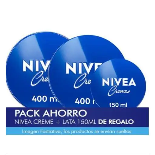 NIVEA Pack saving NIVEA CREME multipurpose moisturizer: contains 2 400ml cans + 150ml gift can