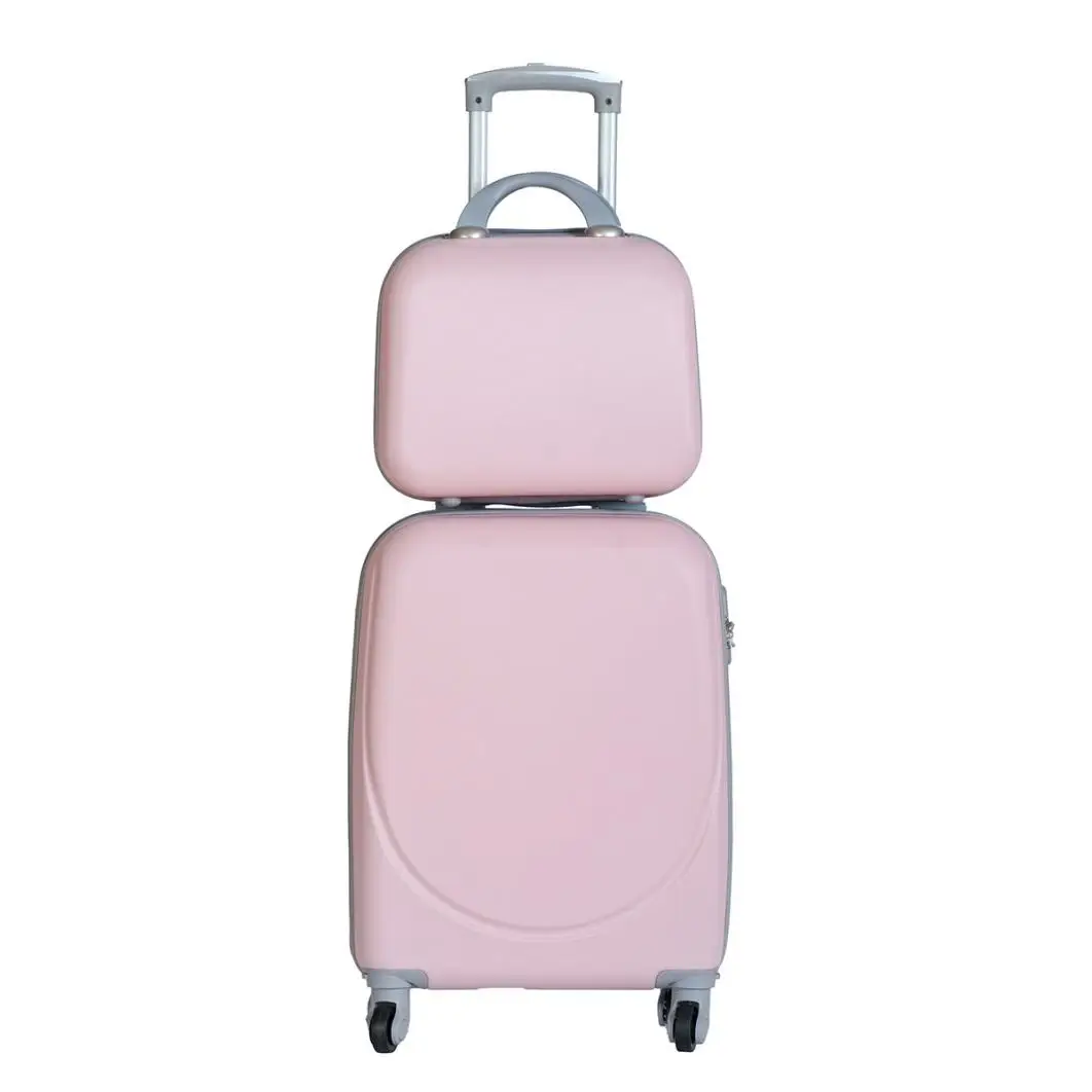 Maleta de Viaje Cabina Rígida 55x38x20 cm con Neceser Incluido - Maletas Tony en Color Rosa, ABS Resistente, 4 Ruedas 360°, Candado de Combinación
