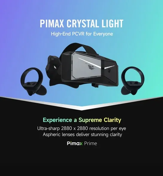 Pimax crystal light virtual reality glasses + controllers + pimax prime membership (required) #6