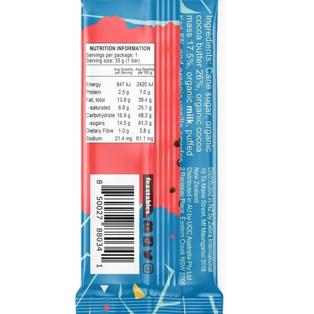 Mr beast feastables chocolate crunch board 60gr- pack 3