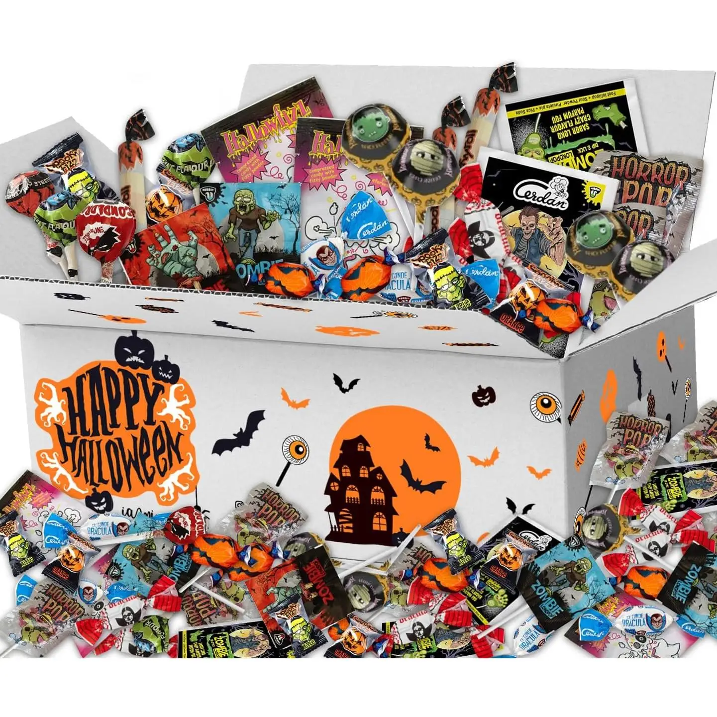 Chuches y Caramelos Halloween SURTIDOS - 1 Kg de Chuches Halloween - Edicion 2025 - Chuches Decoradas para Halloween - EXCLUSIVO MIRAVIA / ALIEXPRESS
