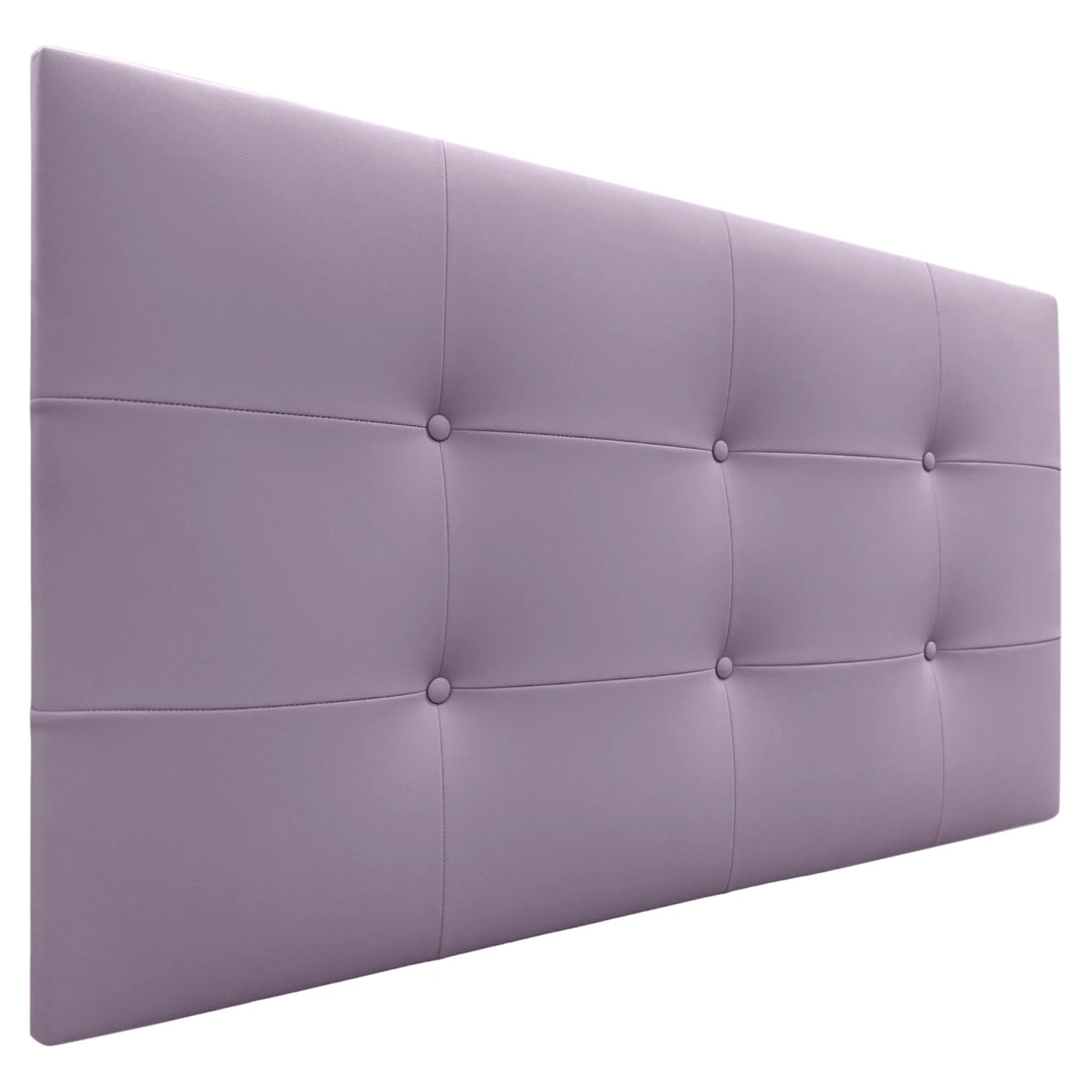 DHOME Cabecero Capitone Tapizado Polipiel o Tela Acualine con 8cm de Grosor Cabezales de Cama Acolchado Capitoné Cabeceros de Cama (Lila Polipiel)