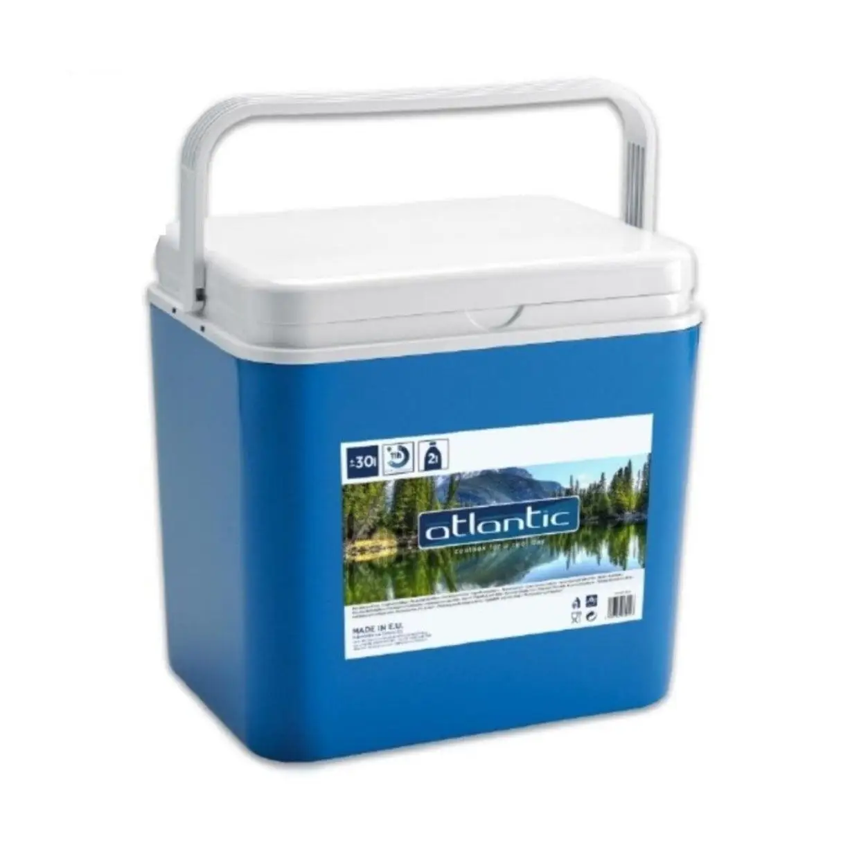 Nevera Portátil Térmica Azul y Blanco Polipropileno ATLANTIC Ideal Para Actividades al Aire Libre en el Jardín Camping Barbacoas Pisicna Playa Capacidad 10/18/24/30Litros Resistente ATLANTIC OFICIAL Y ORIGINAL GARANTIZADO