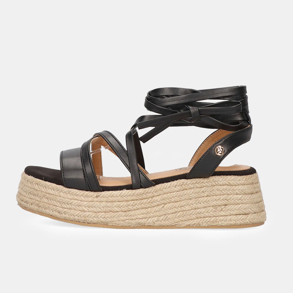 1990s Sandalias de Esparto con Plataforma Cómodas y Suaves para Mujer