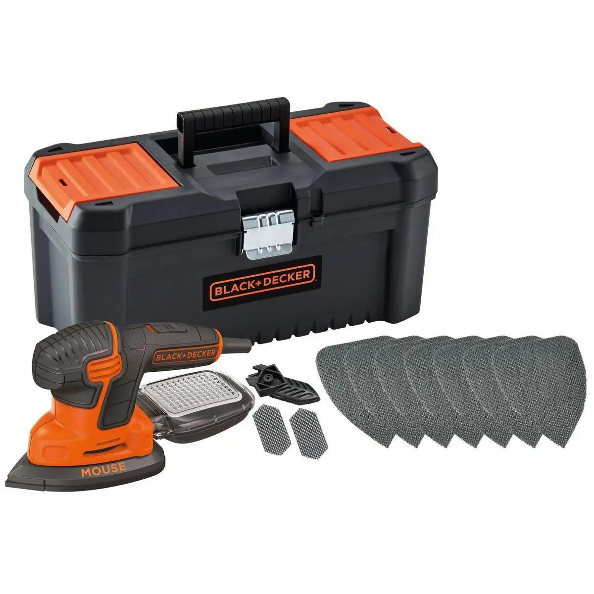 Black & Decker KIT: Lijadora de Detalle 120W, KA2000KA10-QS + Accesorios y Caja 16″ | ¡Optimiza tu