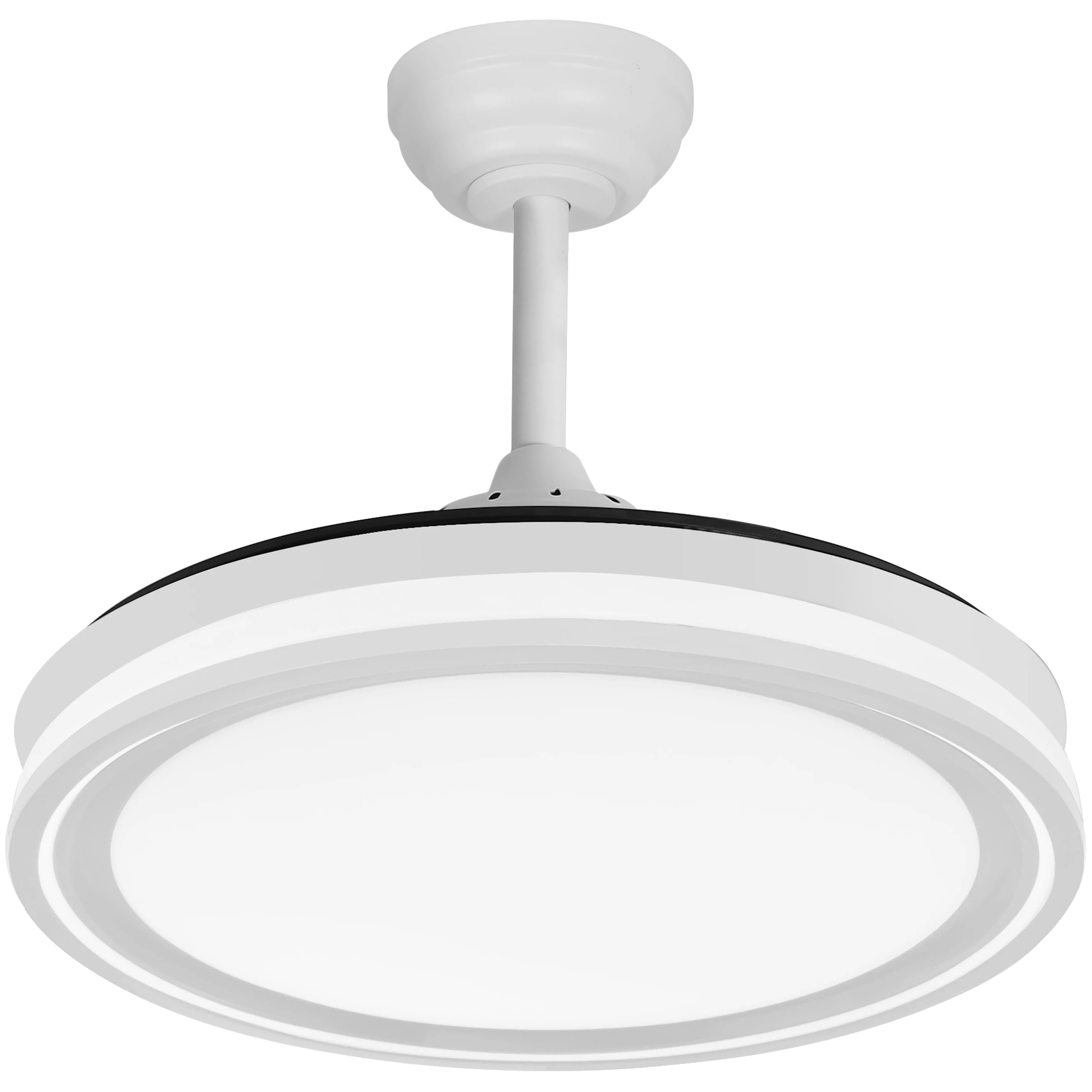 Factory fan Dc bandit 59w White 4 blades 107d 5900lm 3500-4000-6500k remote and timer | Silent