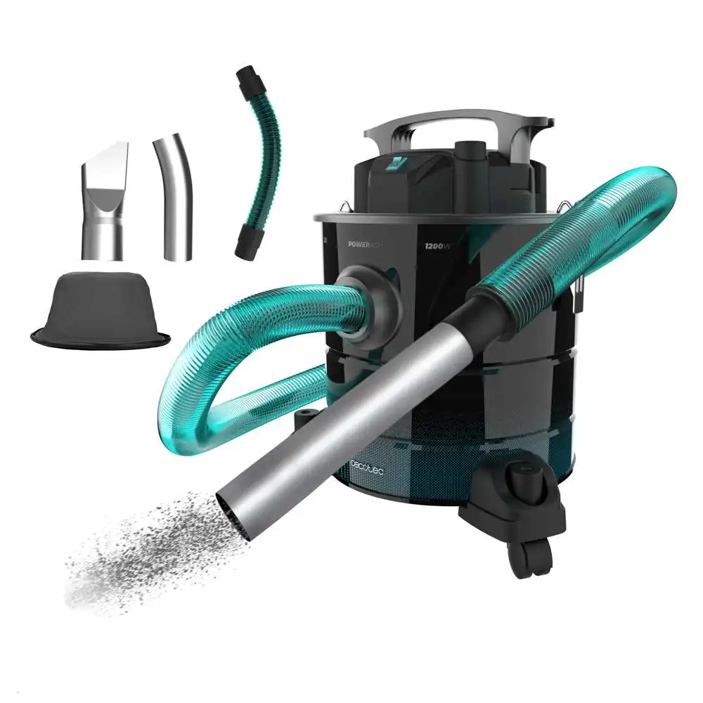 Cecotec Aspirador de Cenizas de 20L Conga Ash 5000 Free. 1200W, Poder de Succión 18kPa, Tubo con Recubrimiento Metálico