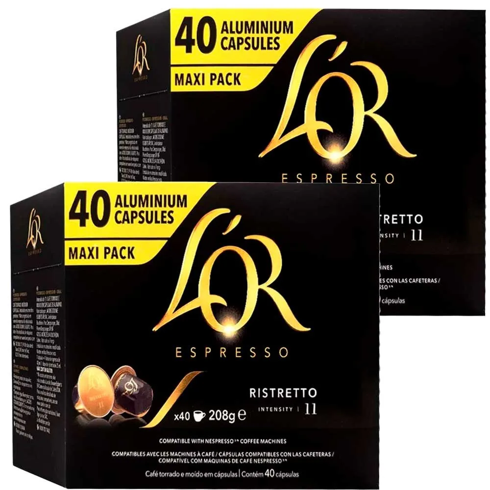 Ristretto L'OR 80 Nespresso compatible Maxi Pack capsules