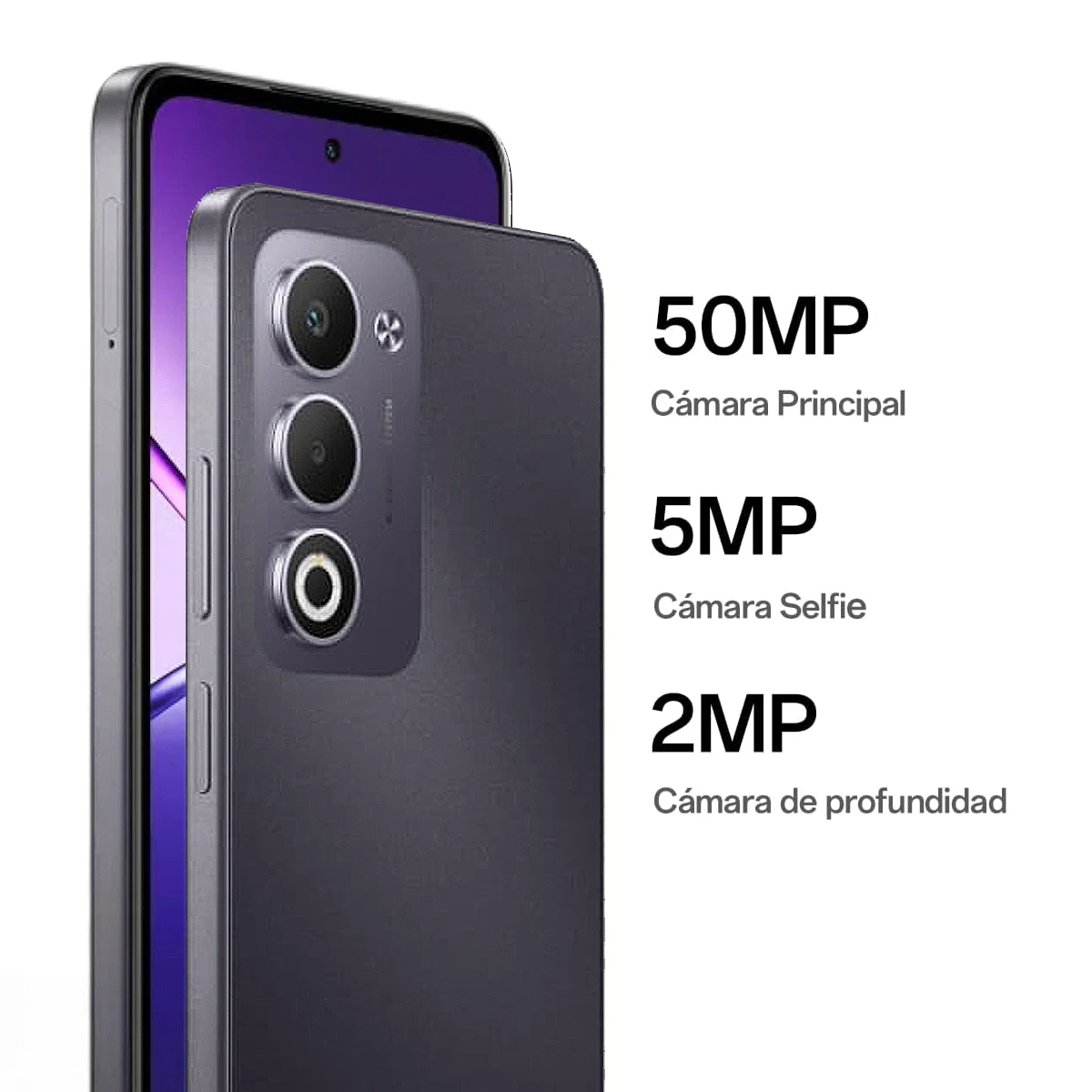 OPPO A5m - 8GB RAM, 256GB Storage, 6.67" Display, 50MP Camera, 6000mAh Battery, IP65 Waterproof, 45W Fast Charging, Android Smartphone in Midnight Purple for durable and reliable everyday use. #3