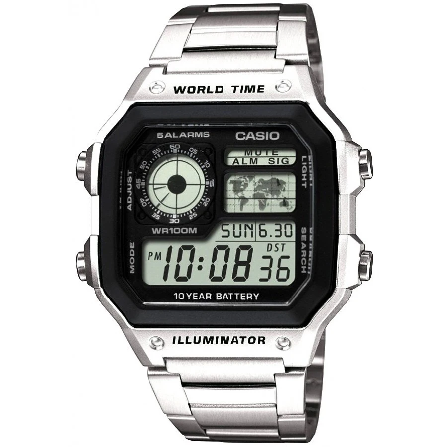 Casio Ae-1200whd-1avef Youth men's silver Color Watch