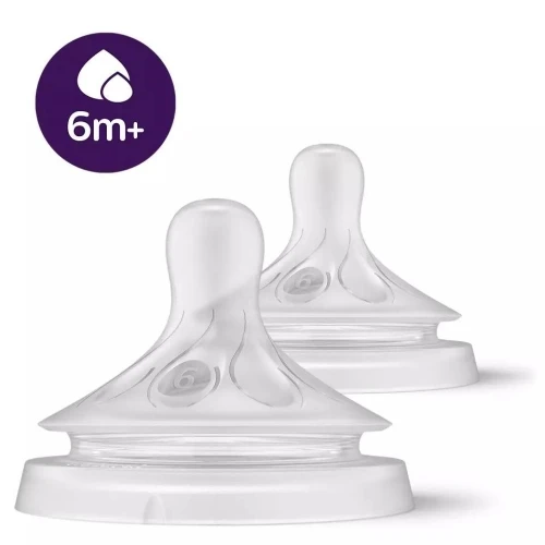 Avent Tetina Natural Response 2 Tetinas T5, Flujo Ultra Rápido 6M+