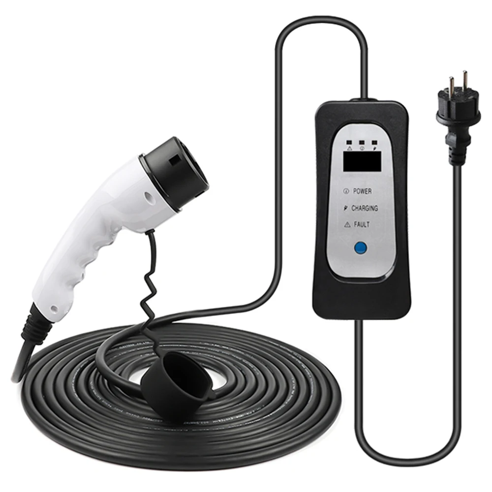 Cargador de Vehículo Eléctrico ANDAIIC Cargador Portátil de Coche Eléctrico Tipo 2 IEC 62196 Modo 2