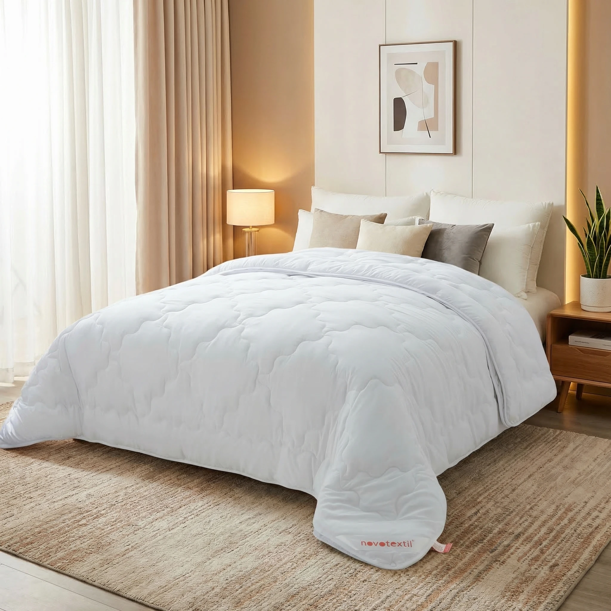 Novotextil Edredón Nórdico 4 Estaciones 2 en 1 (150 g/m² + 350 g/m²) – Relleno Nórdico Invierno de 100% Microfibra, Suave, Cálido y Transpirable