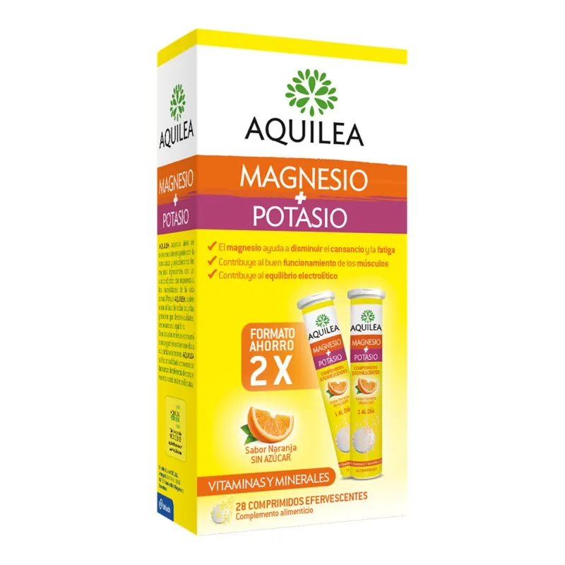 AQUILEA MAGNESIUM + POTASSIUM 28 EFFERVESCENT COMPRESSED