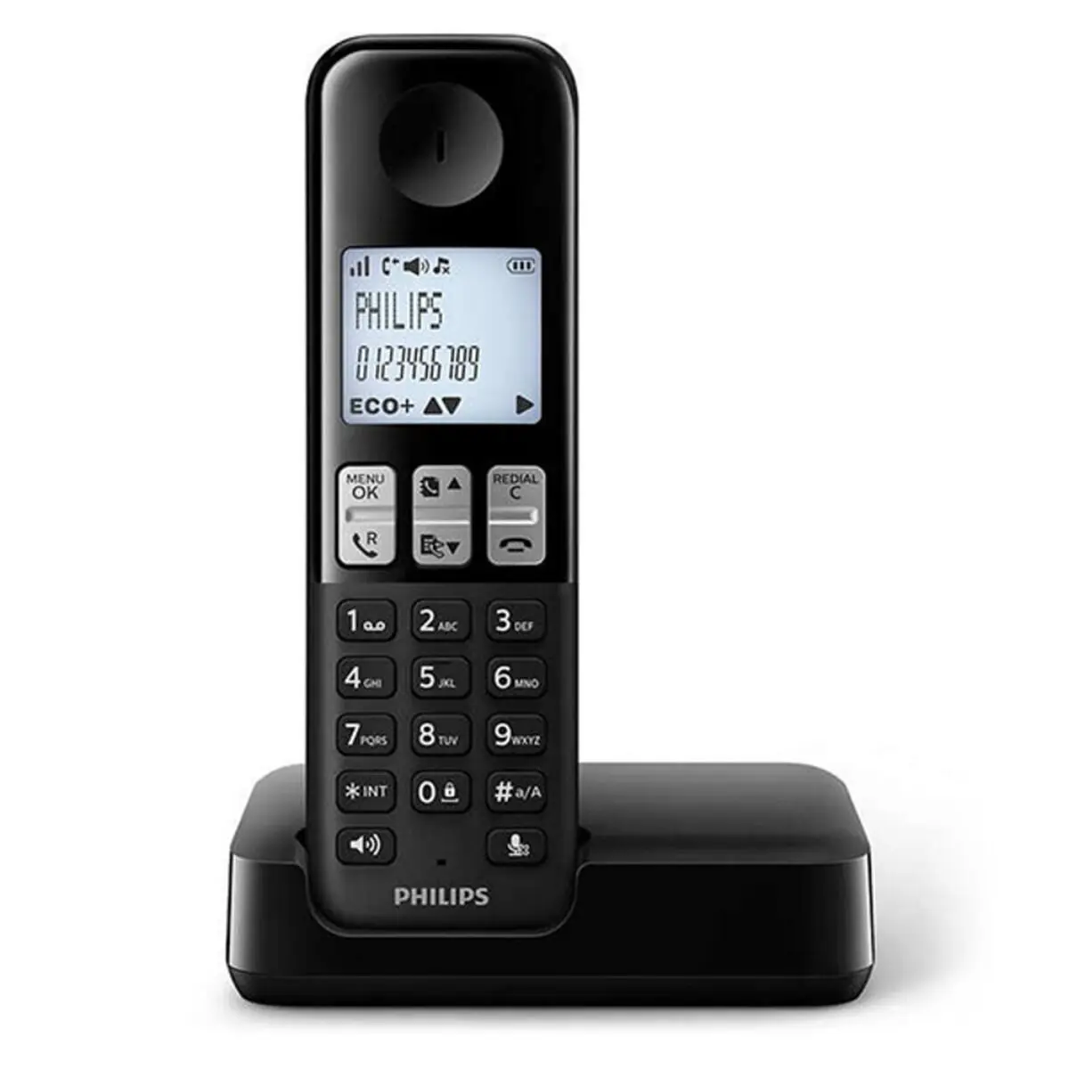 Philips D2501B/34 DECT black cordless phone