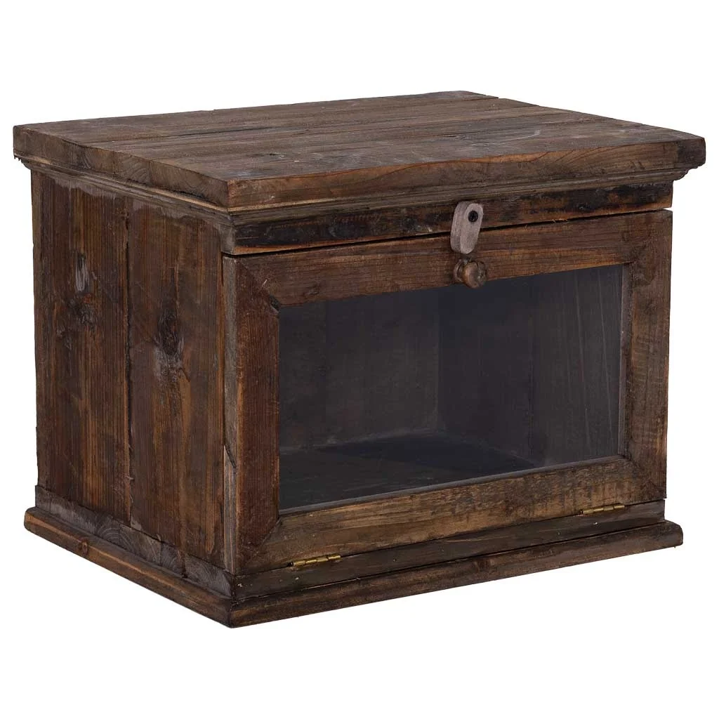 Wonderlust Deco - Caja de madera 40x30x30h cm Marrón 40x30x30h cm