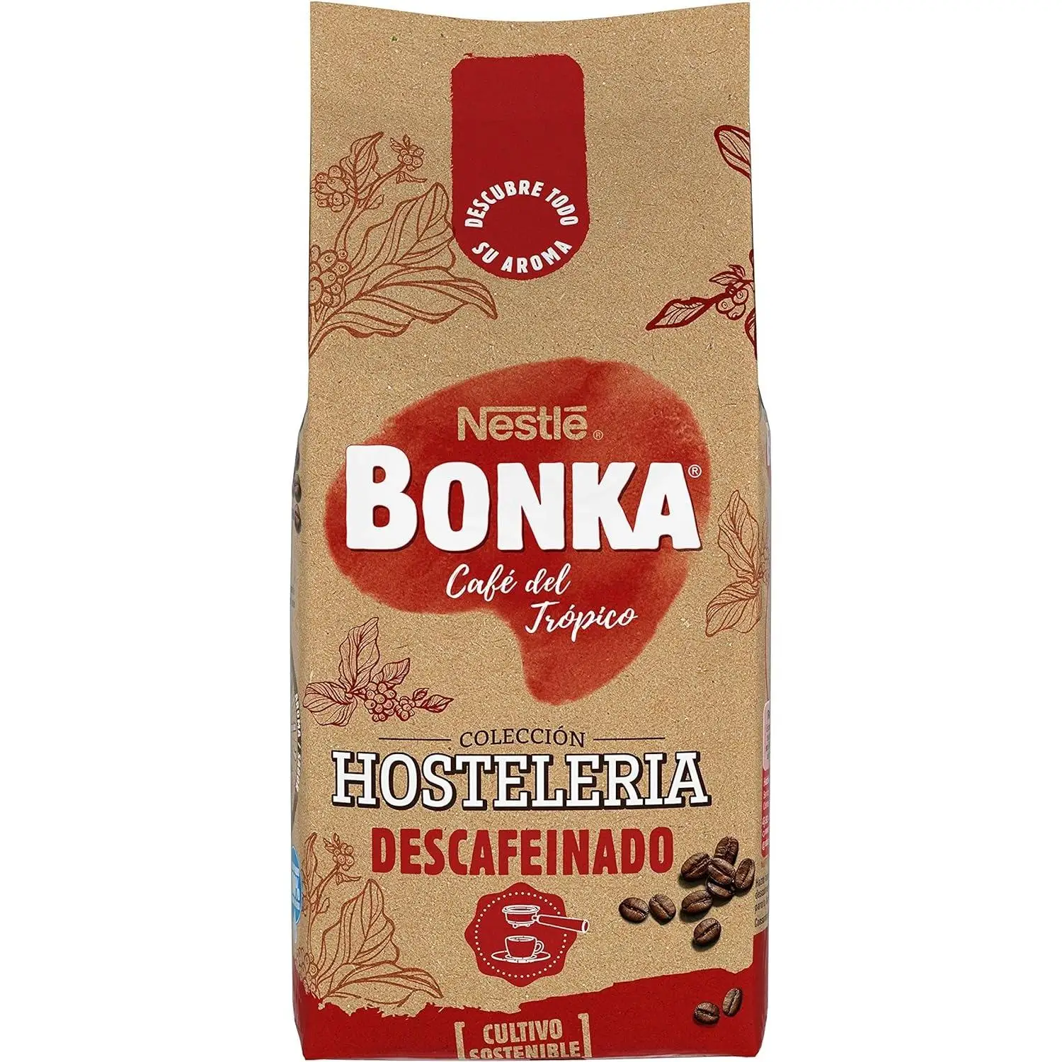 BONKA Café descafeinado en grano - Especial hosteleria - 500 grs