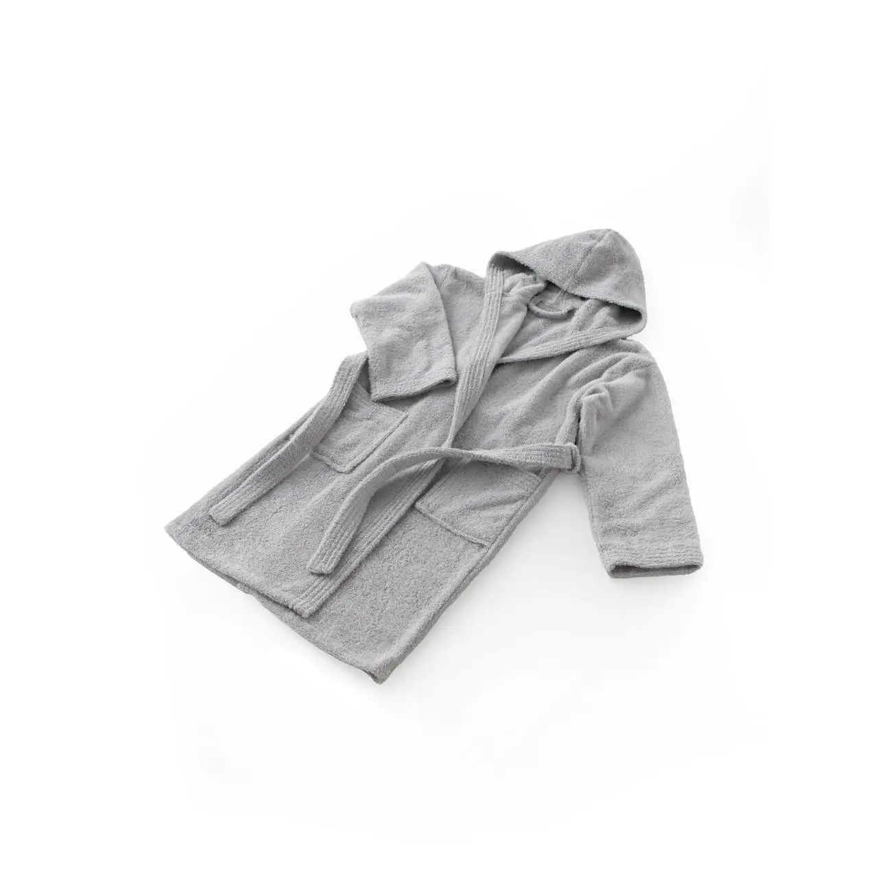 Novotextil Albornoz Infantil/Juvenil con Capucha Rizo 100% Algodón de Alta Calidad Modelo Básico Liso Suave Absorbente Ideal Después del Baño Diseño Cómodo Ligero Perfecto Niños Adolescentes Material