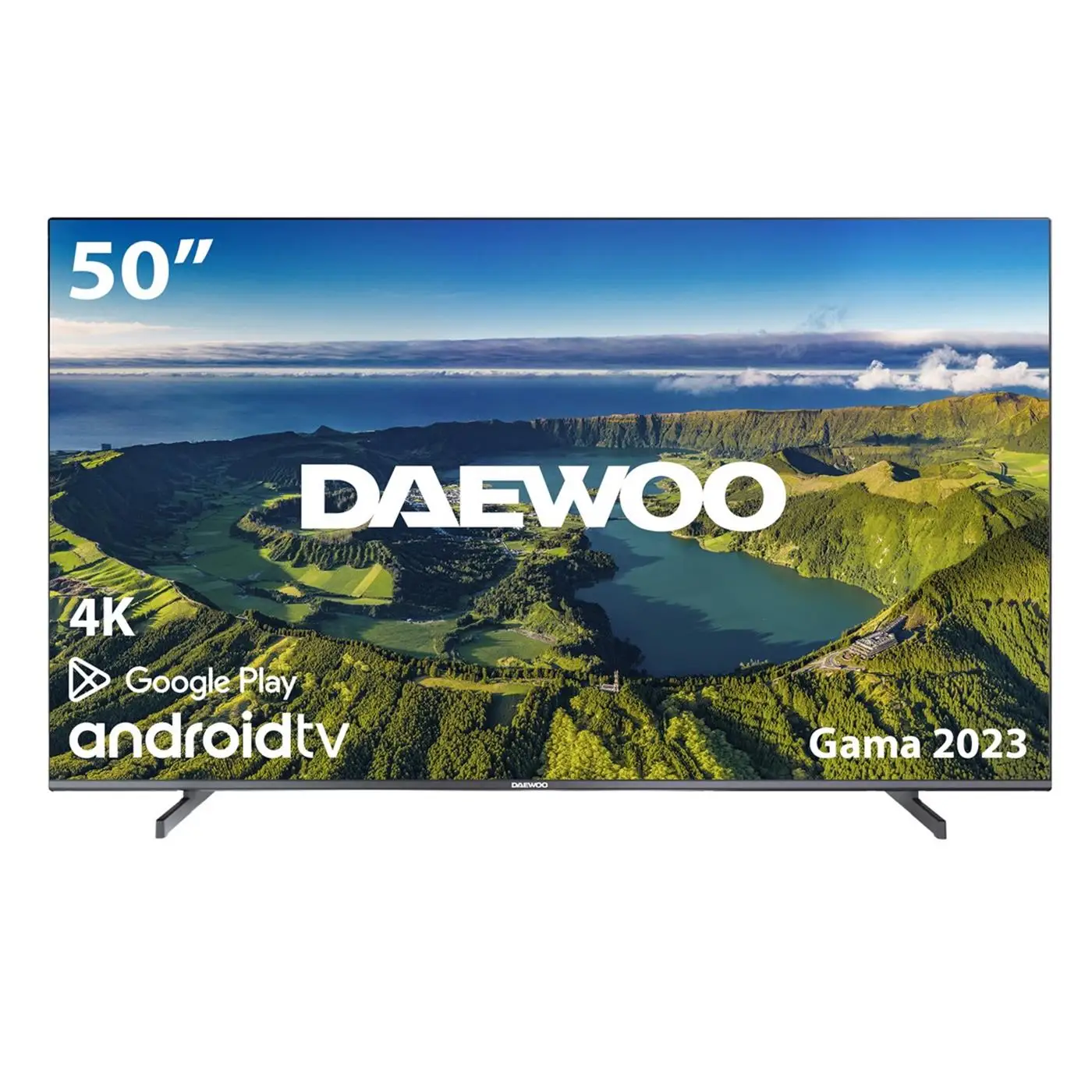 Tv daewoo 50 inch led 4k uhd - 50dm62ua - android smart tv - wifi - hdr10 - hlg - hdmi - usb - bluetooth - tdt2-cable-satellite