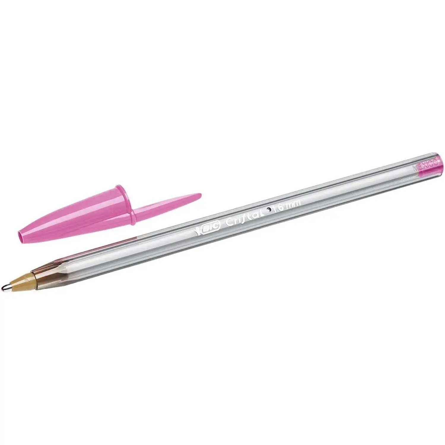 Bic cristal fun boligrafo de bola - punta gruesa de 1.6mm - tinta con base de aceite - color rosa (20 uds)