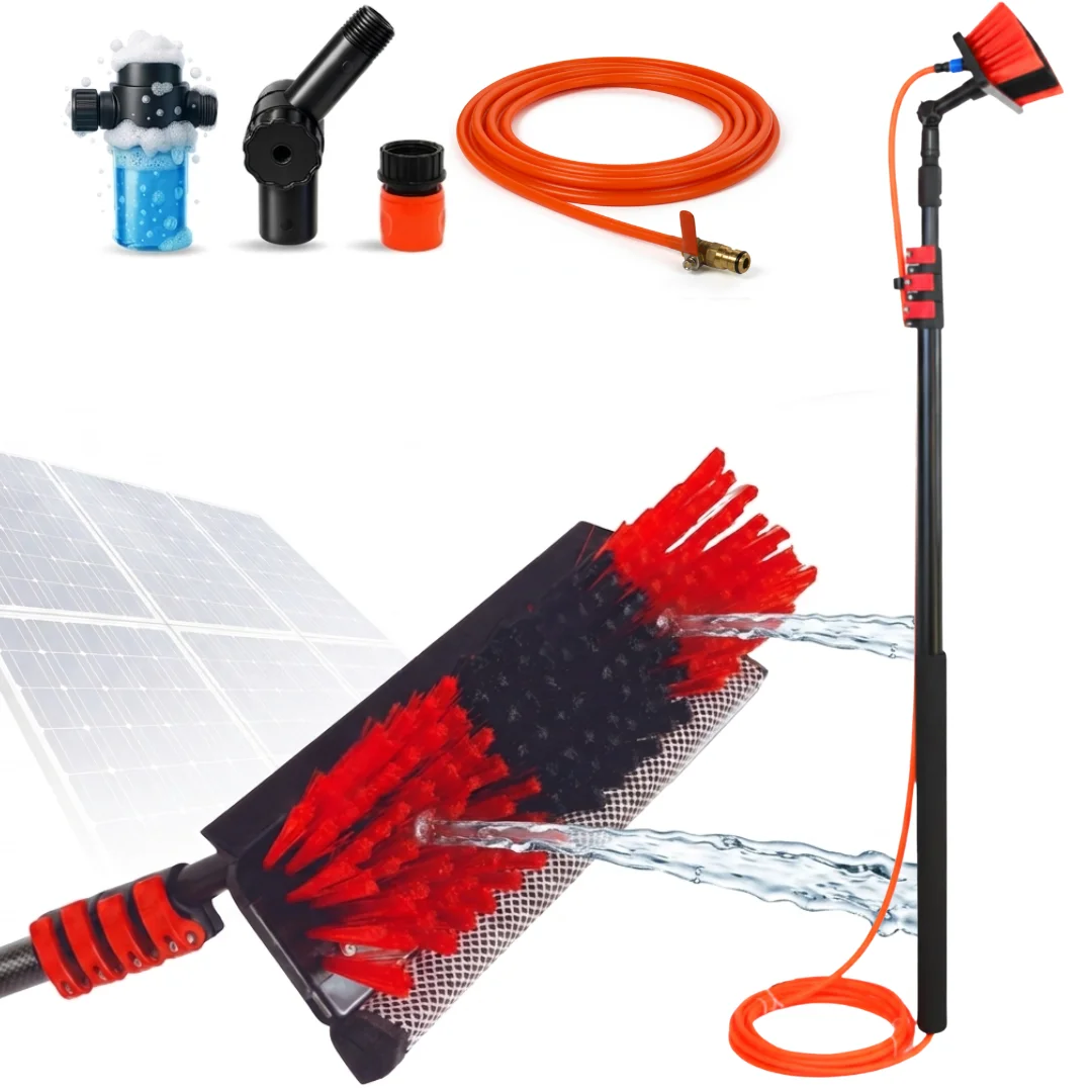 STARLYF Escoba telescópica para Limpieza Telescopic Hydrocleaner, hasta 7 MTS,  Limpieza Paneles solares, Coches, Embarcaciones