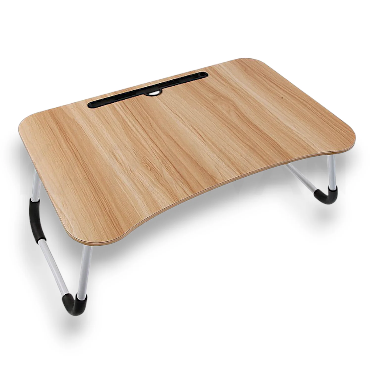 Portable Folding Table TOM - 48x29.5x21.5 cm, ideal for small spaces, features a wooden surface and sturdy metal frame, perfect as a side table for the living room or bedroom.