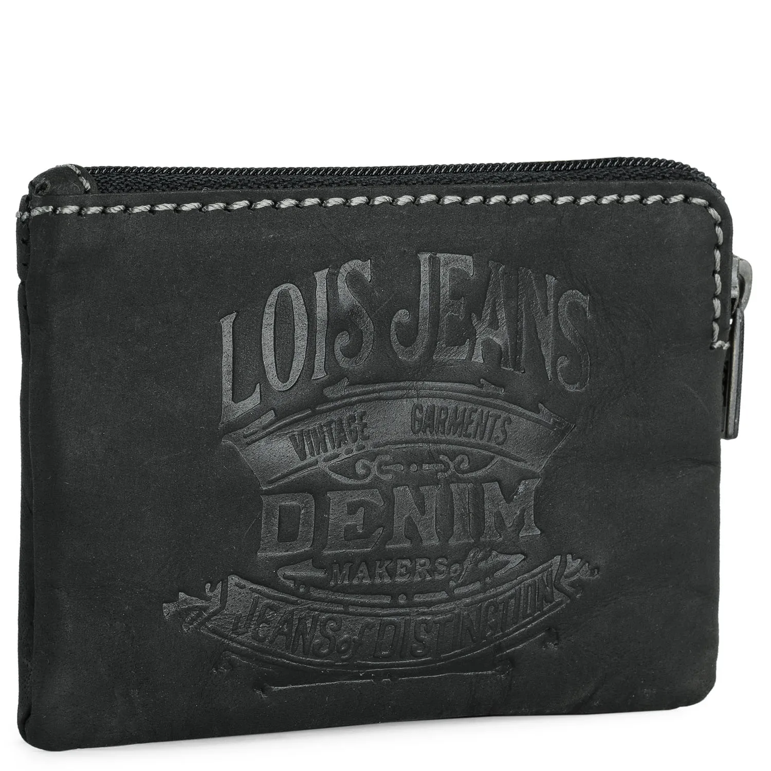 Lois - Monedero Hombre Pequeño - Carteras Para Hombre Piel Genuina - Monedero Mujer - Billeteras Para Hombre. Cartera Tarjetero Hombre Con Llavero Incluido - Cartera Hombre Con RFID 201702