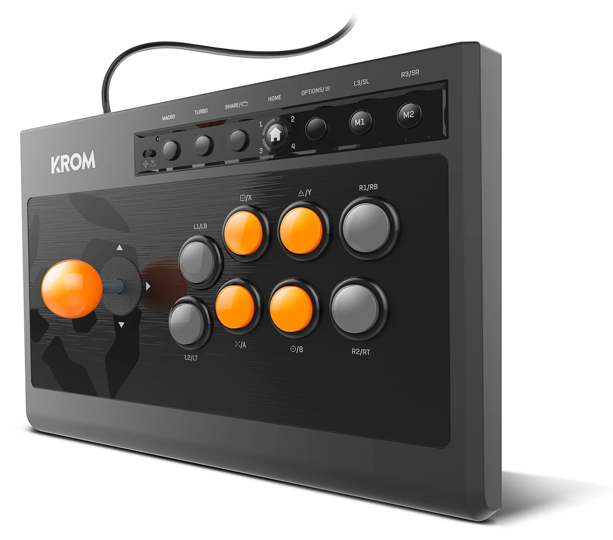 Krom kumite - multiplatform arcade gamepad, fighting stick, compatible pc, ps3, ps4 and xbox one