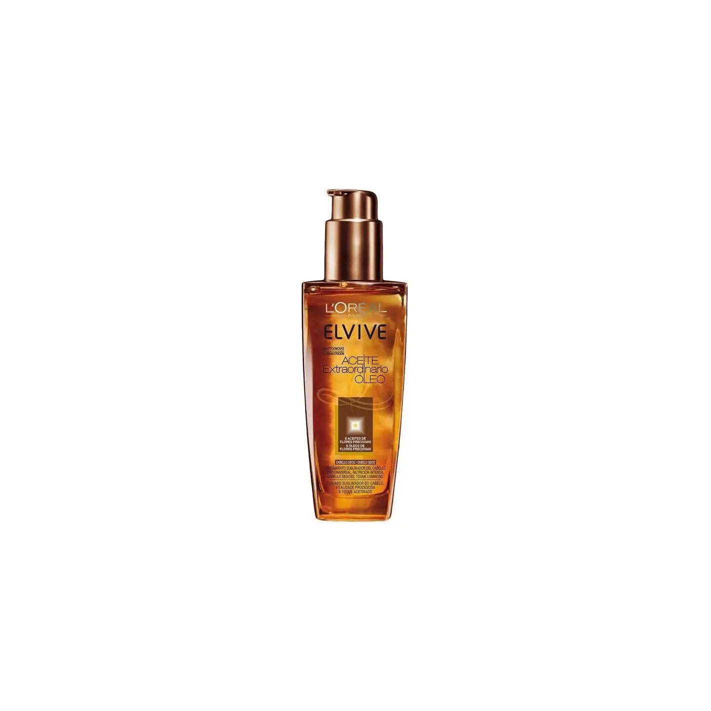 Elvive Aceite Extraordinario para Cabello Seco - Nutrición, Brillo, Suavidad y Vitalidad