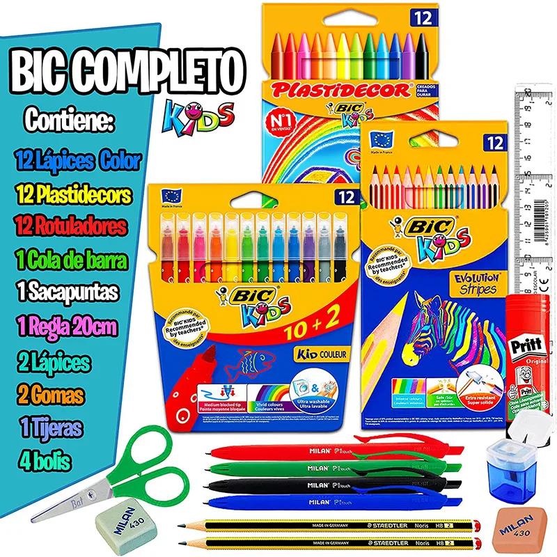 Pack primary school supplies Set back to school Kit infant school batch school supplies Kawaii Material school stationery pretty school supplies cheap full Sets colors kids