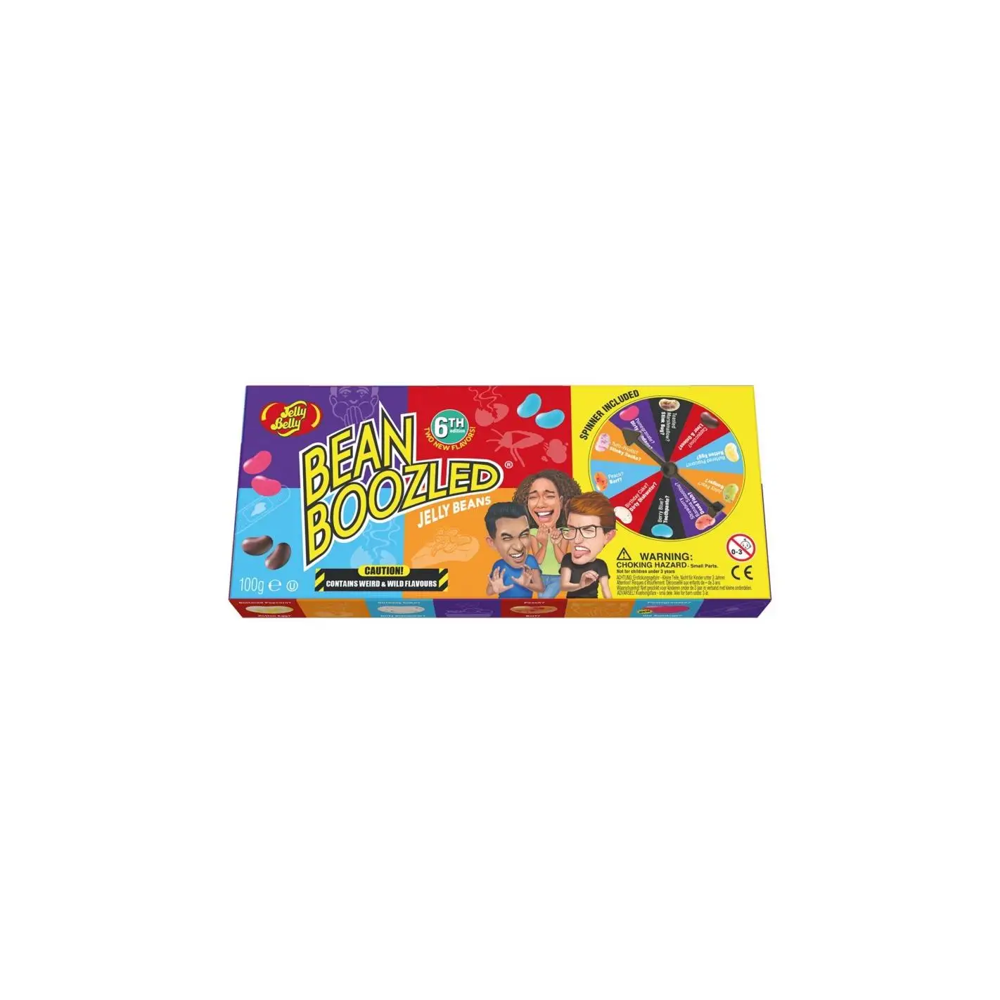 Jelly Belly Bean BOOZLED - Juego de Spinner Boozled 100g - Grageas de sabores extraños y salvajes