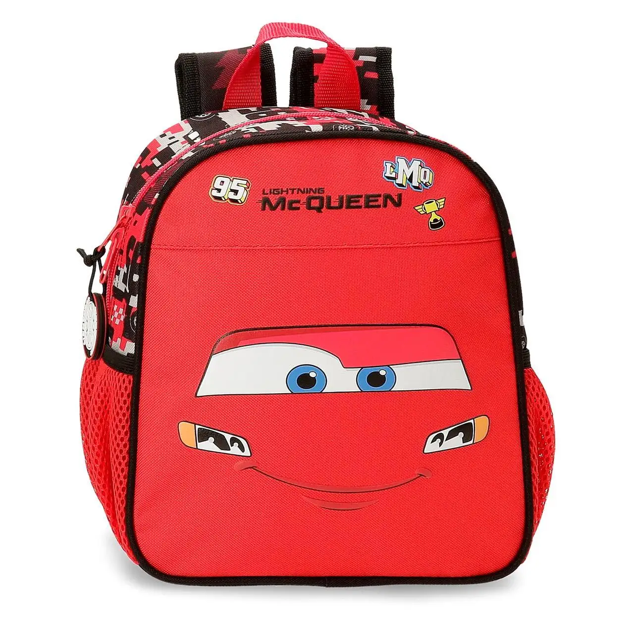 Mochila escolar adaptable a carro  Cars Mcqueen Red 23x25x10cm Rojo