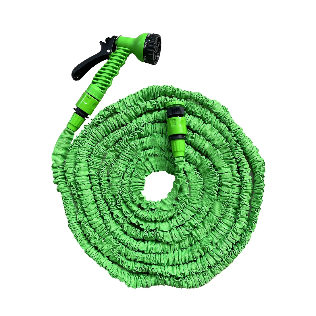 Acomoda Textil – Manguera de Riego Extensible con Pistola de 7 Funciones para Jardín, Terraza y Patio. Manguera de Alta Resistencia con Modos de Riego y Conector Universal.