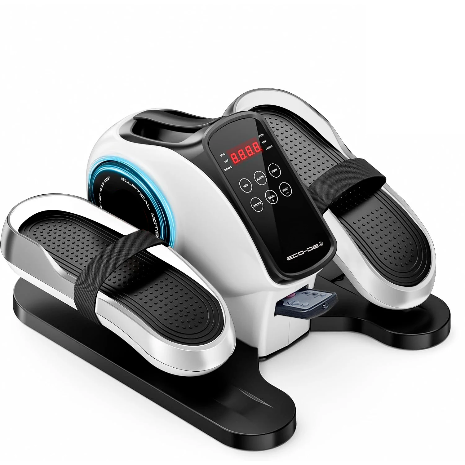 Mini Eliptica Electrica con 30 Niveles de Velocidad, 5 Funciones, Pedales con Correas, Pantalla LED, Mando a Distancia, Silenciosa y Portable - Pedaleador Electrico para Mayores y Ancianos ELLIPTICAL MOTION