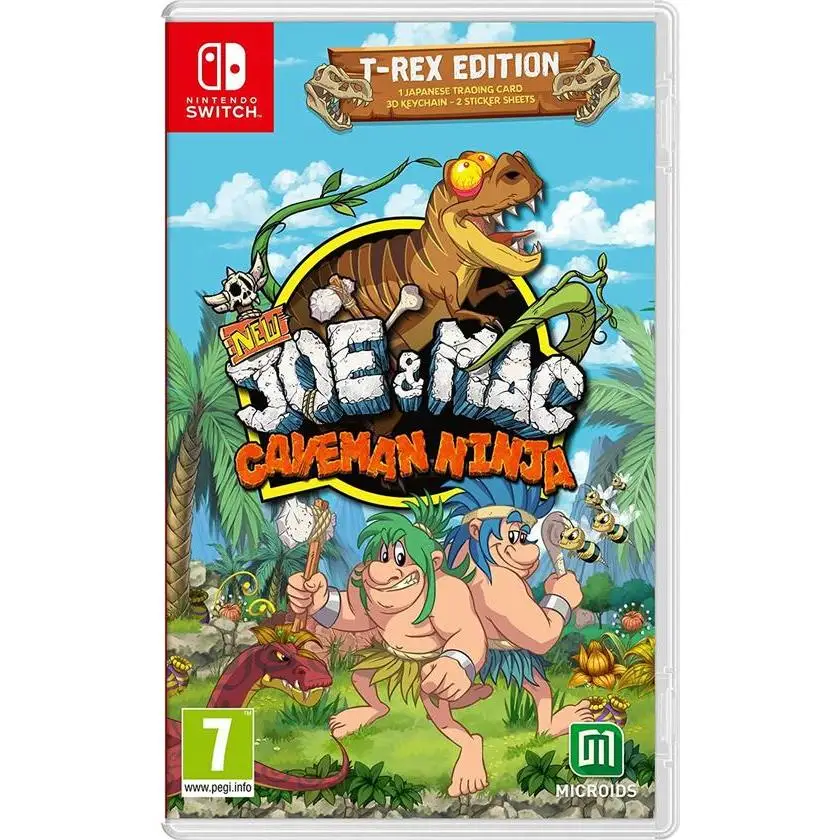 NEW JOE AND MAC - CAVEMAN NINJA - T-Rex Edition - Juego para SWITCH
