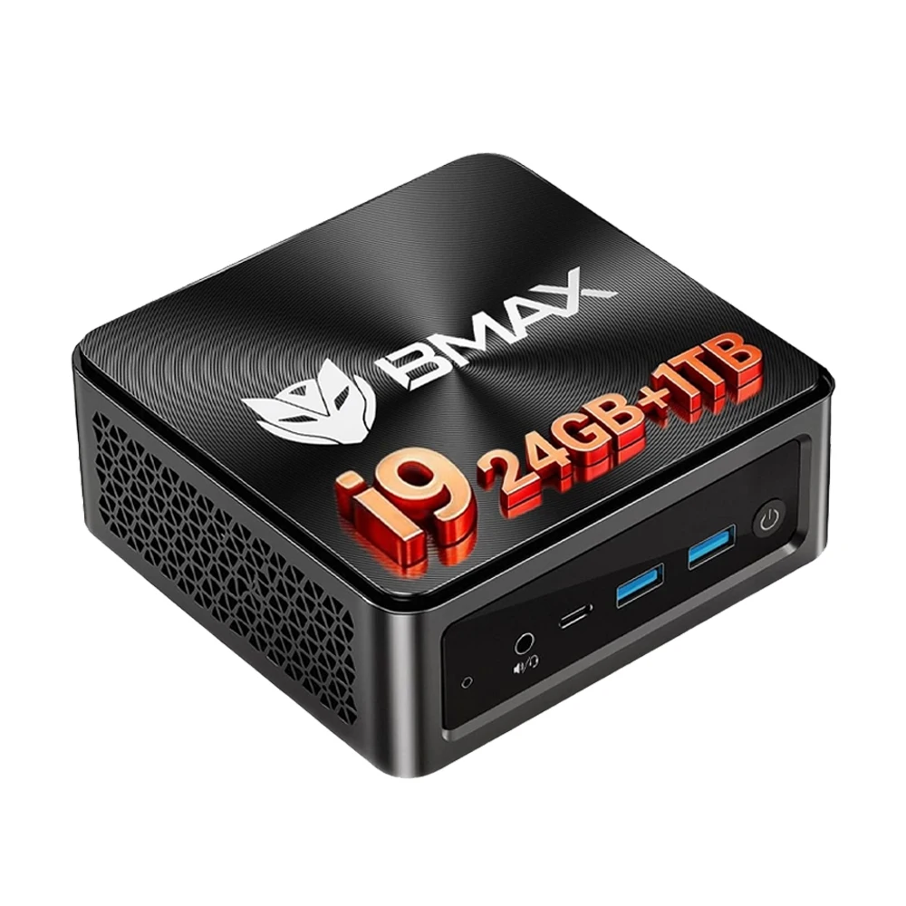 BMAX B9 Power Mini PC Intel Core i9-12900HK 14 núcleos Max 5.0Ghz 24GB LPDDR5 RAM + 1TB SSD Wifi 6 + Bluetooth 5.2 Windows 11