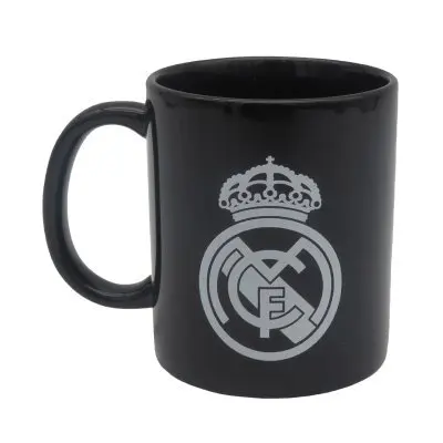 Cyp Negra/Blanco Taza Ceramica Con Escudo En Caja Real Madrid Real Madrid 8X12x9 Cms.