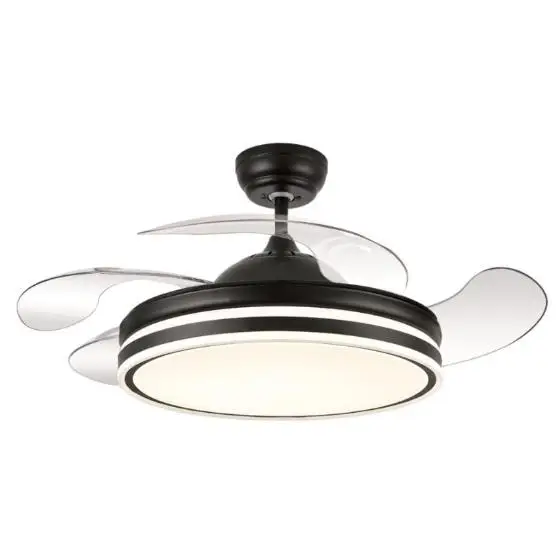MIMAX VENTILADOR DE TECHO CON LUZ ALTA GAMA CALIMA 3 NEGRO 109 CM / 50CM. VENTILADOR MÁS VENDIDO 2024. SUPER SILENCIOSO, MOTOR DC, ASPAS RETRACTILES, LUZ LED VARIABLE DE 2700K A 6500K (CALIDA, DÍA,
