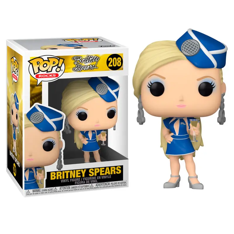 FUNKO POP! BRITNEY SPEARS - AZAFATA, 52033, Nº208, CANTANTE, MÚSICA, TIENDA CON LICENCIA OFICIAL, ENVÍO RÁPIDO 24-48 HORAS PENÍNSULA