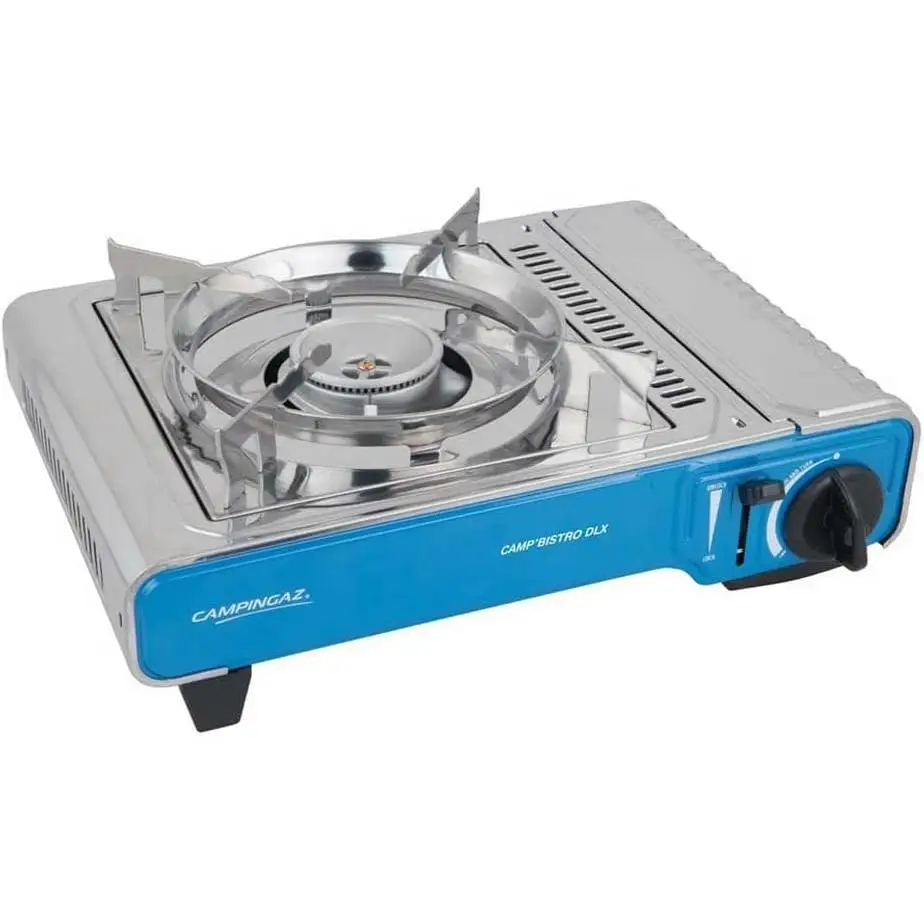 Campingaz Camp Bistro DLX - Hornillo Cocina Quemador Cartucho Cartucho de Gas CP 250 de Camping Compacto, Encendido Piezo, Resistente con Protección contra Sobrecalentamiento, Estufa de Mesa, Ideal para Cocinar en el Campo, Uso Exterior, Picnic. Portátil