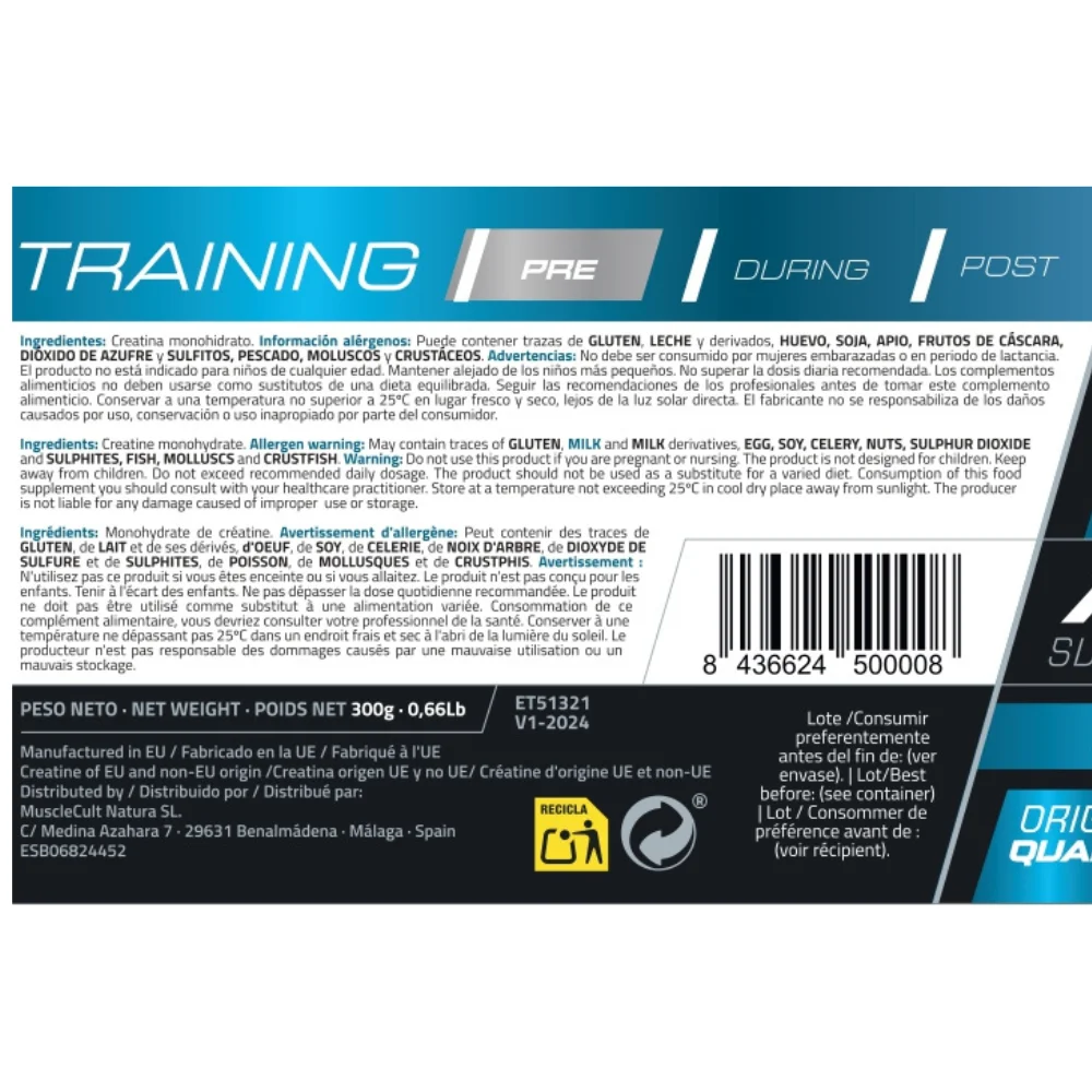 Creatine micronized monohydrate 300g - musclefit │ Musclecult │ Increases muscle performance #3