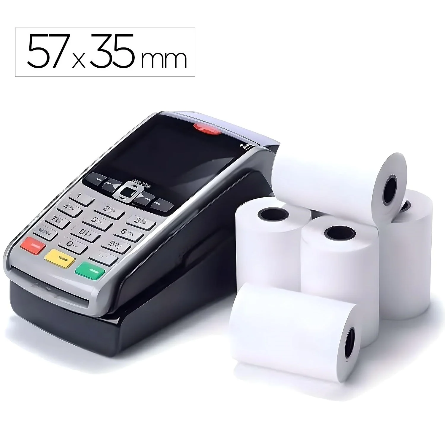 DYNOTHERM caja 100 rollos para datáfono 57x35 papel térmico sin BPA