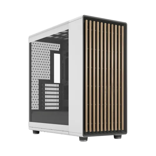 Fractal Design North Xl Rc Chalk White Tg - Torre De Pc Gaming Atx De Alto Flujo De Aire - Compatible Con Conexiones Reversas - Incluye 3 Ventiladores Aspect 140Mm